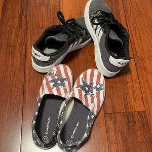 2 pair of size 13 little girl shoes